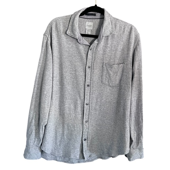 Giasone Men’s Long Sleeve Cotton Lyocell Button Down Shirt in Gray size Large - Picture 2 of 10